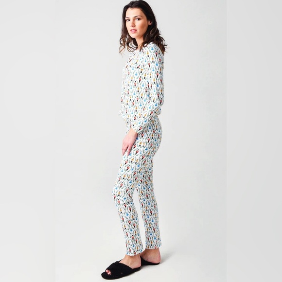 NWOT ROLLER RABBIT Women's Sugar Plum Party Holiday Christmas Pajama Set Size XS - Picture 2 of 15